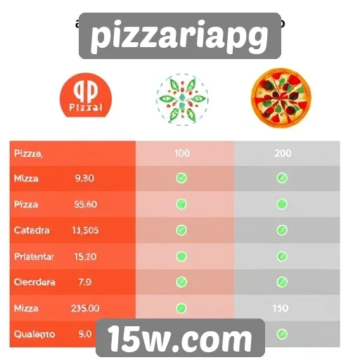 Comparativo entre pizzariapg e concorrentes no setor